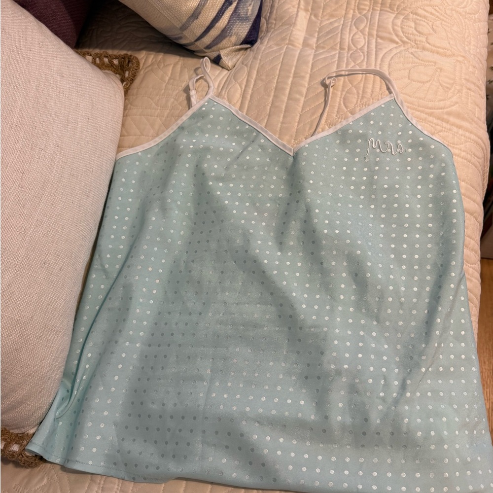 Kate Spade Mint Polka Dot Pajama Top/short set